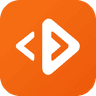 PlayCode brand logo mark shown as a square app icon