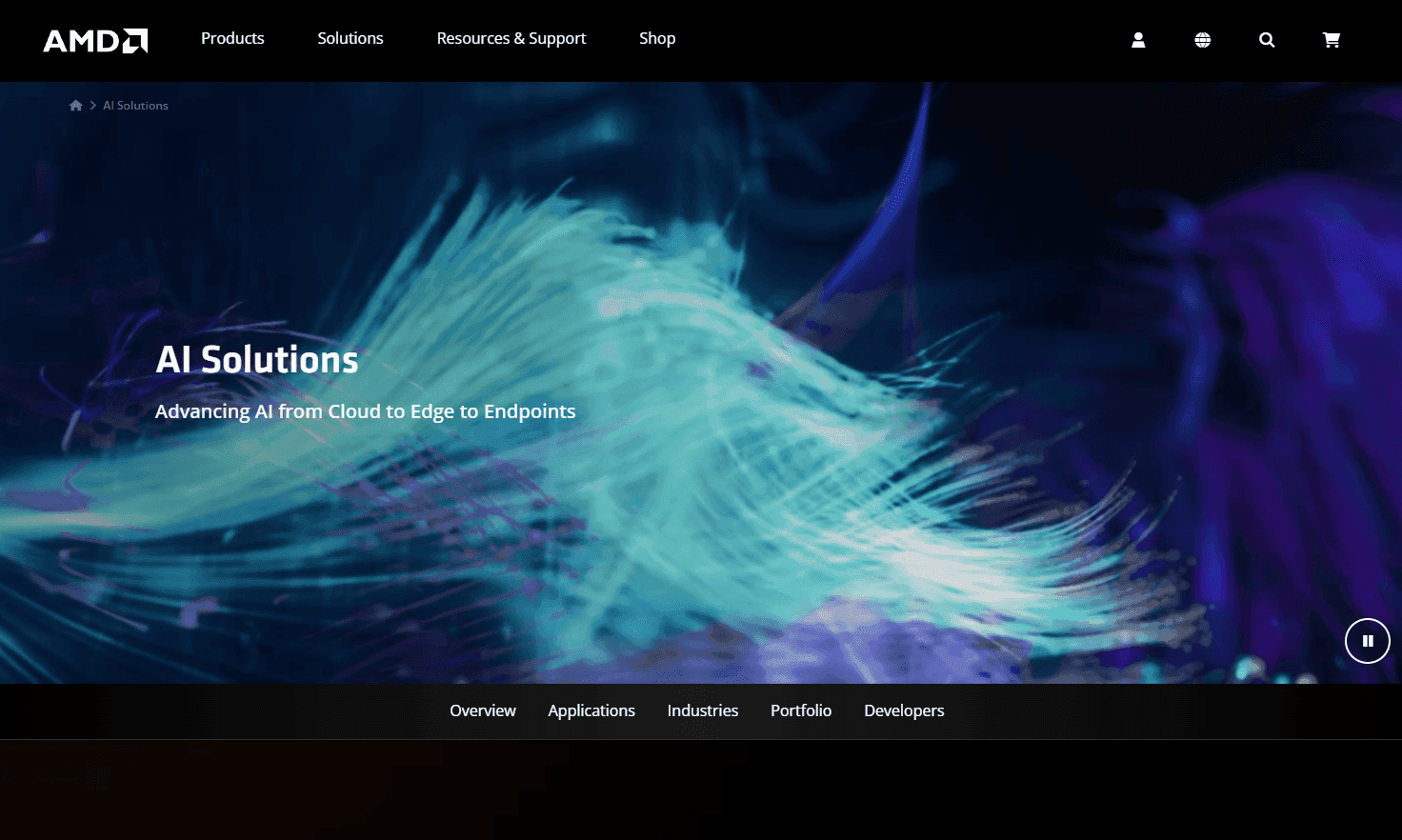 AMD AI Solutions Interface