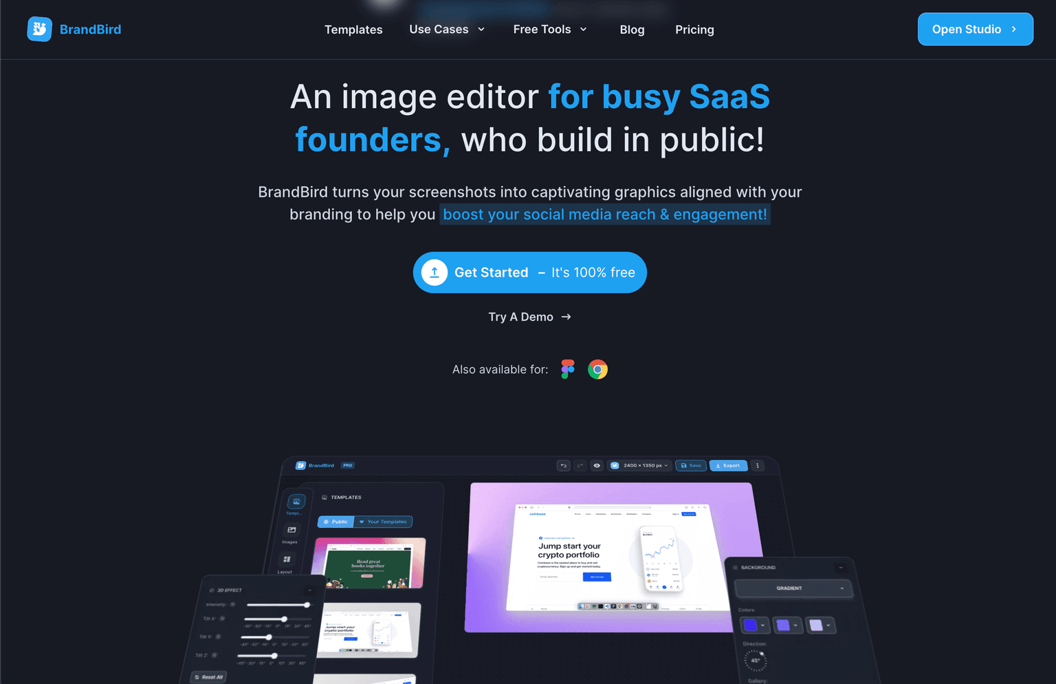 BrandBird - Image & screenshot editor for founders