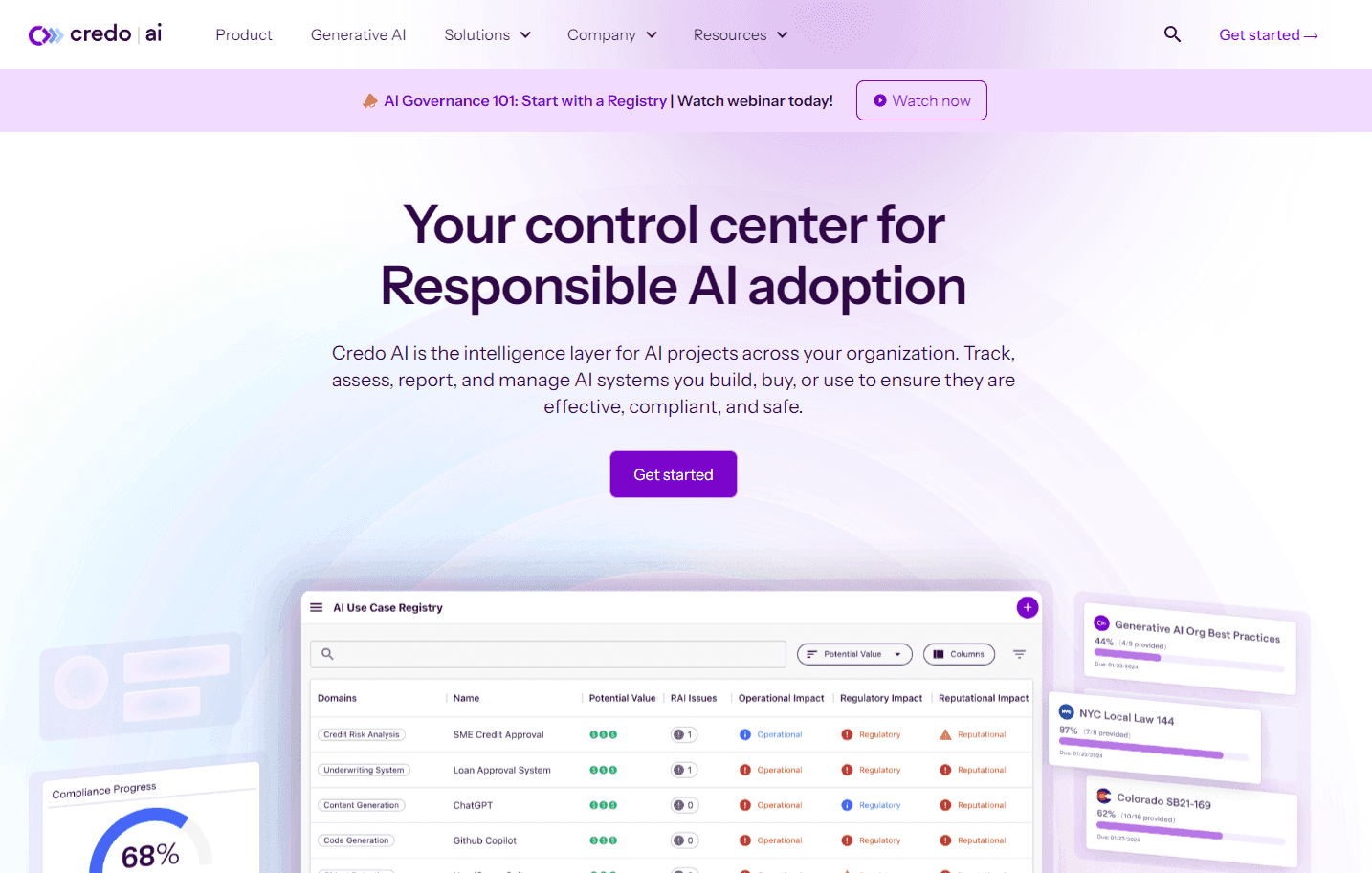 Credo AI platform interface