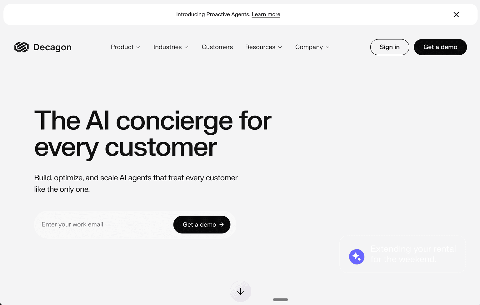 Decagon customer support tool screenshot