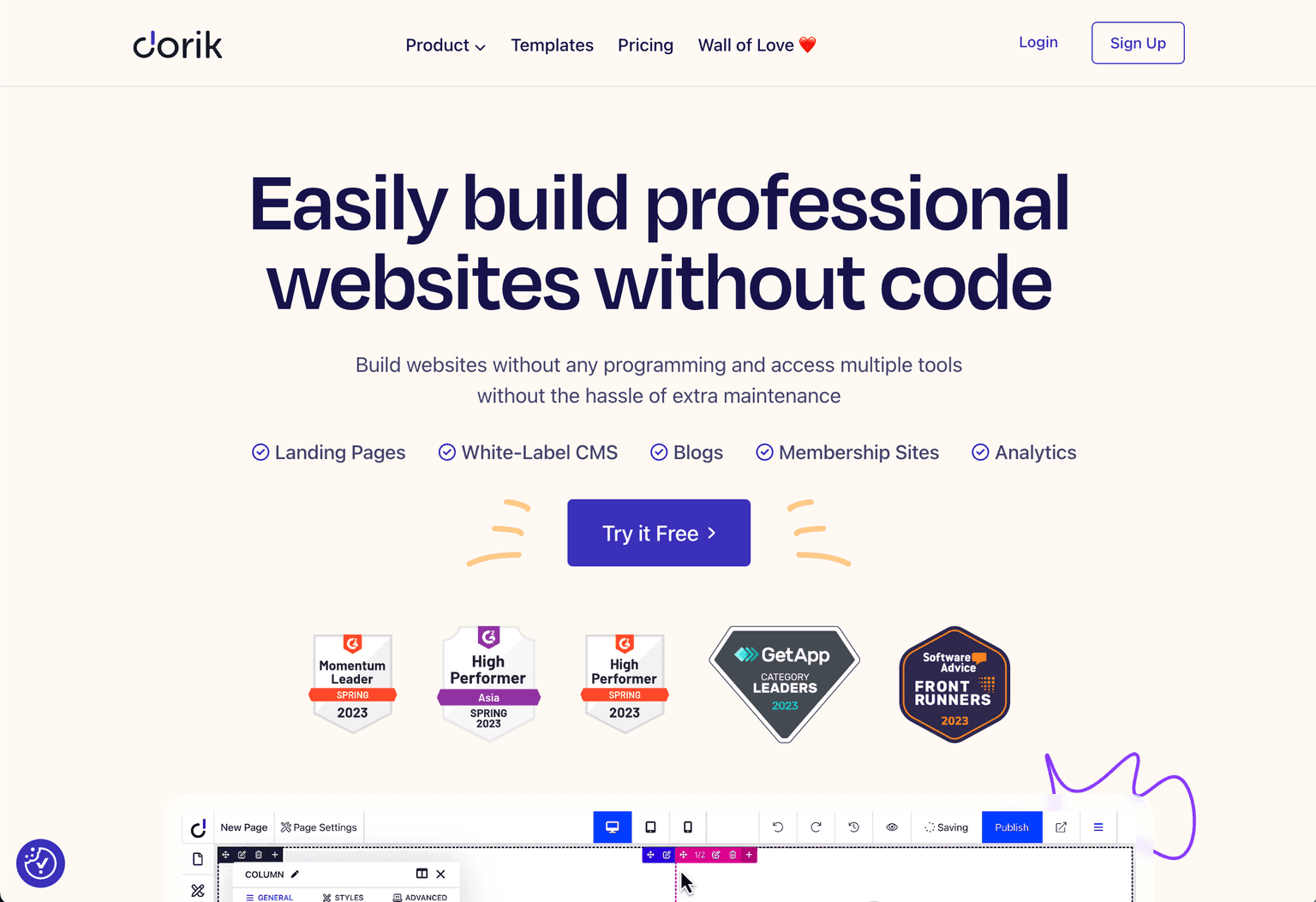 Dorik Website Builder