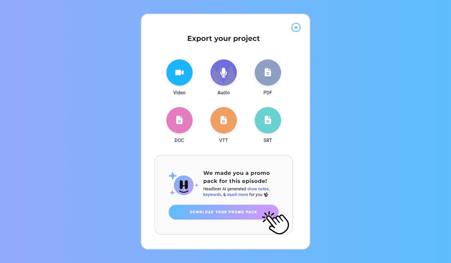 Eddy by Headliner ai audio creation tool screenshot