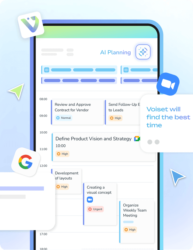 Smart AI Task Planner & Scheduler | Voiset