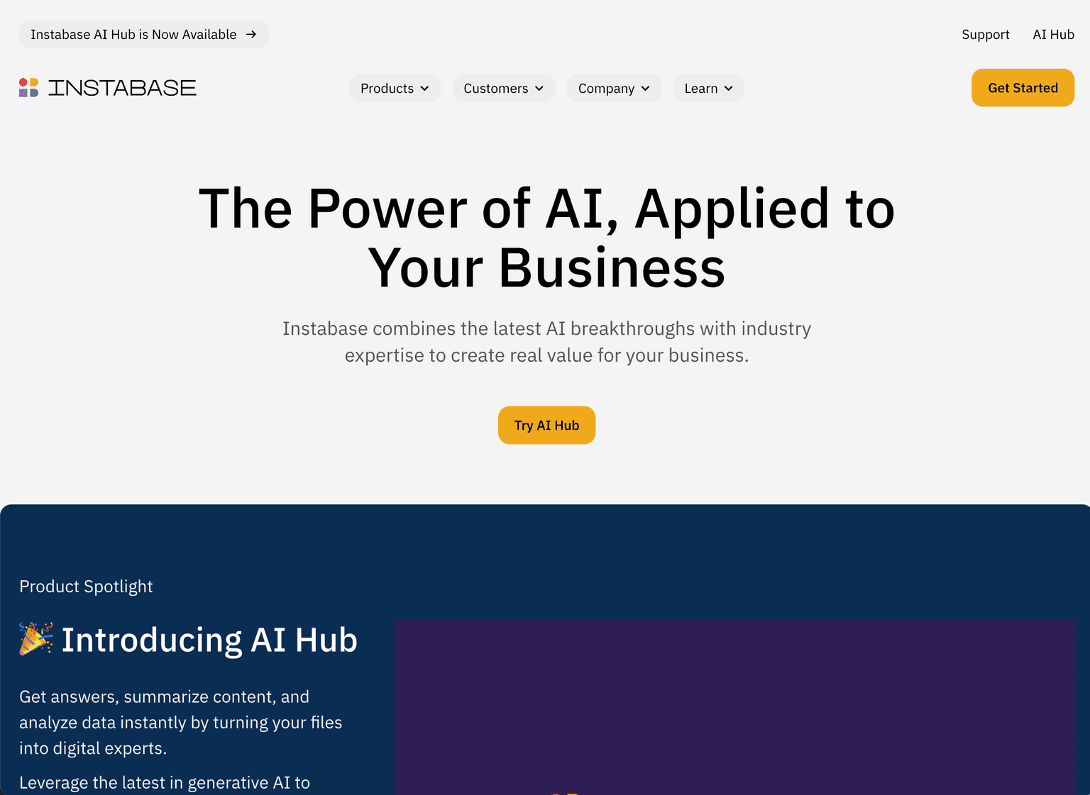 Instabase's showcasing its AI capabilities.