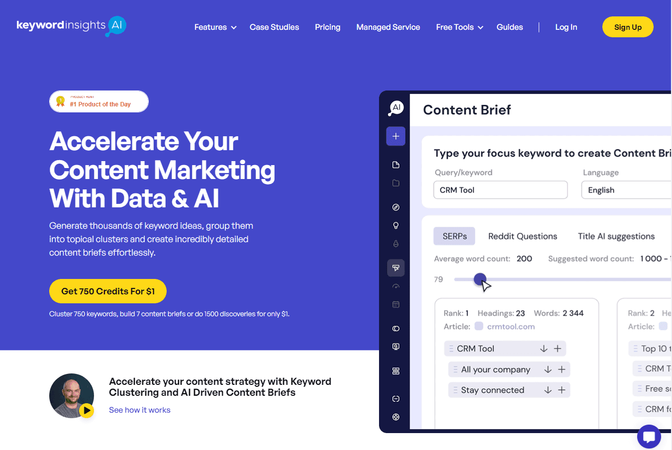 Keyword Insights logo on a blue background