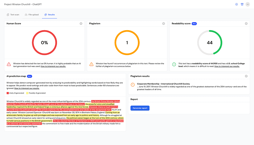 Winston AI productivity tool screenshot 2
