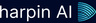harpin AI logo, a white wordmark with a teal fan mark for the customer data and identity platform