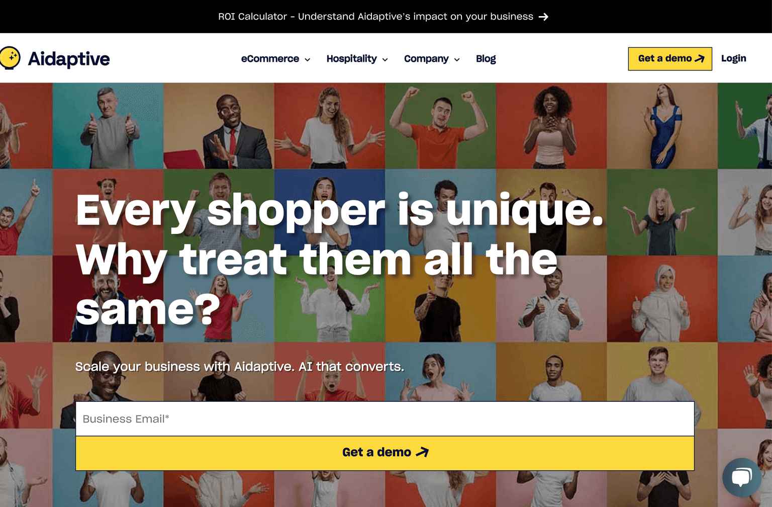 Aidaptive e-commerce tool screenshot