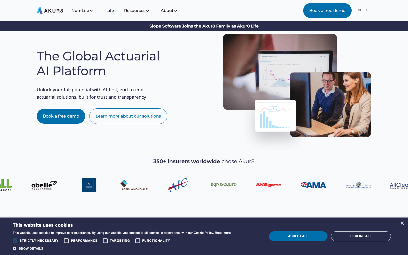 Akur8 insurance tool screenshot