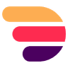 Delightree logo, a stack of orange, red, and purple rounded bars for the franchise operations platform