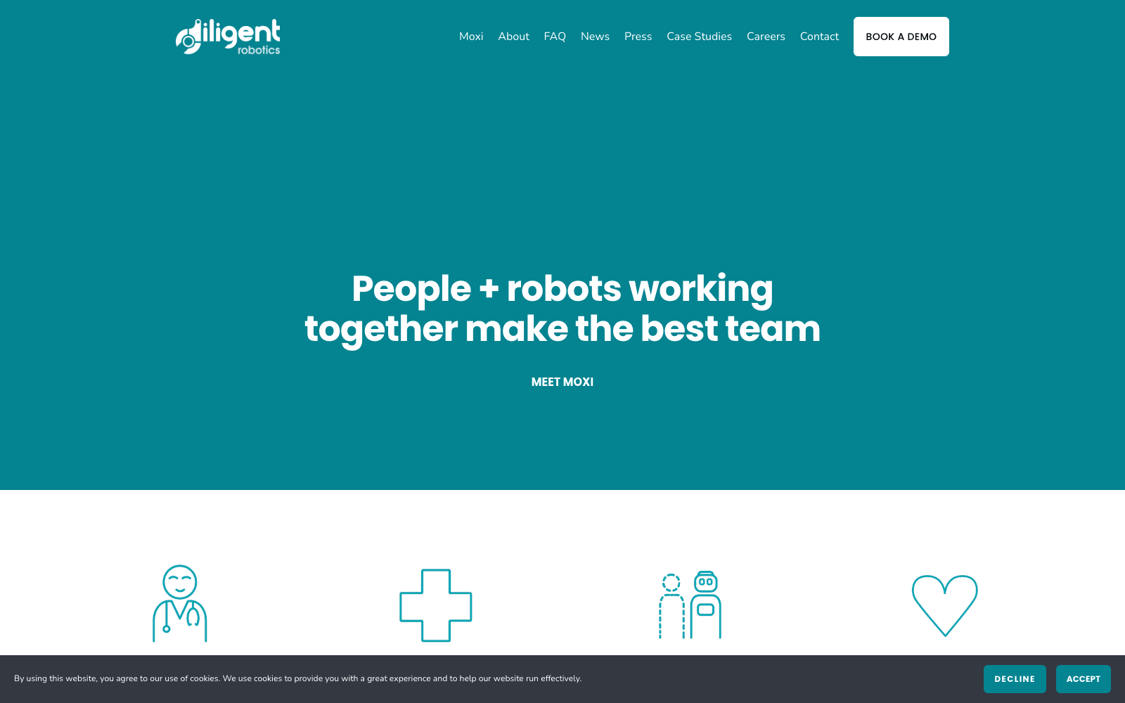 Diligent Robotics healthcare tool screenshot