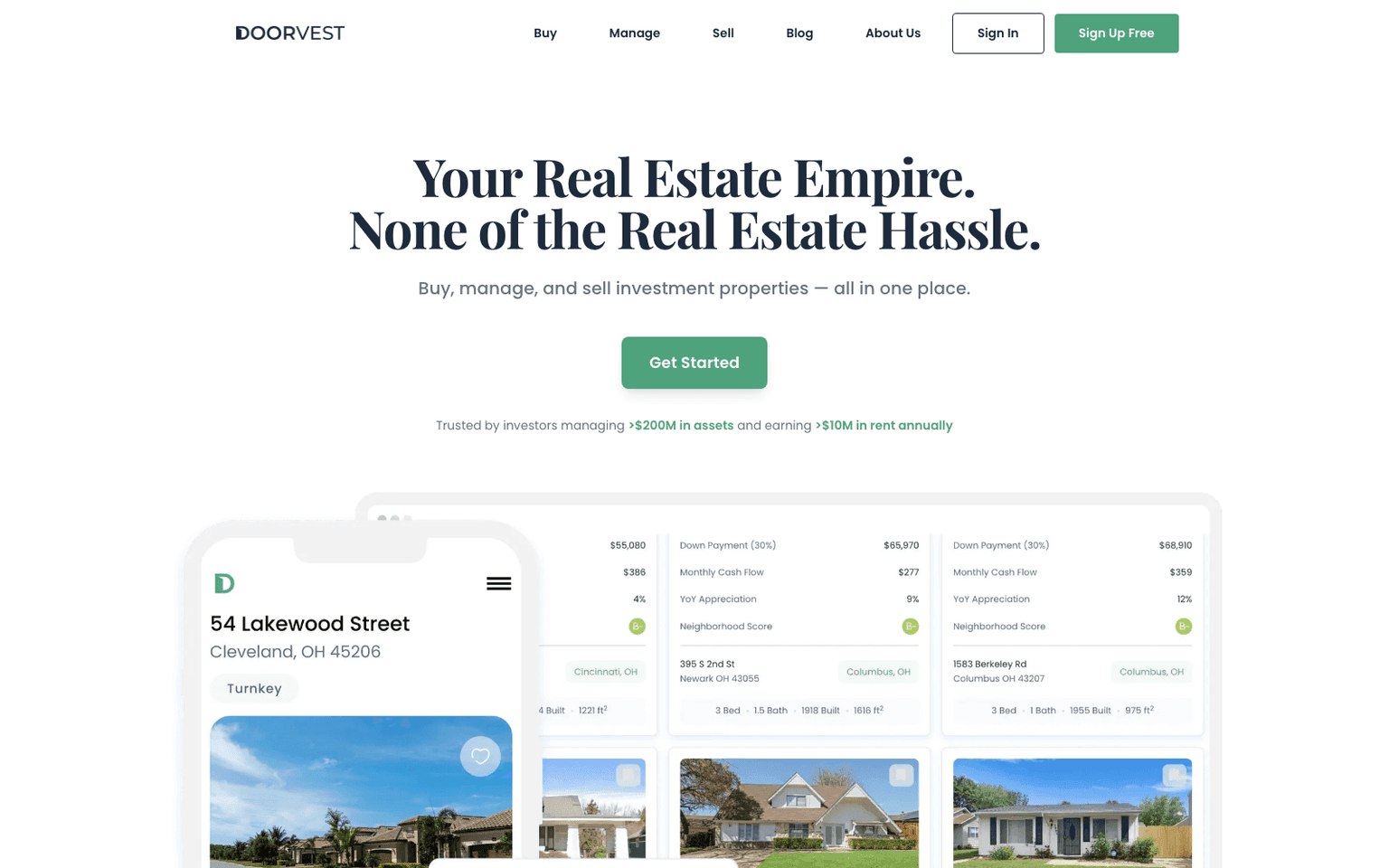 Doorvest real estate tool screenshot
