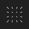 Periodic Labs radiating dash grid brand logo mark on dark background