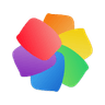 Gemini Omni logo, a six-petal rainbow pinwheel mark for the AI video generation studio