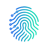Humanize Max logo, a blue-to-teal gradient fingerprint and circuit mark on white