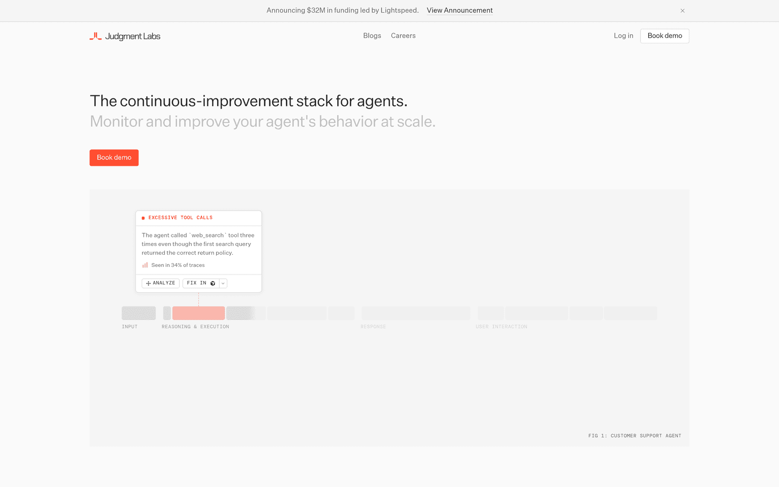 Judgment Labs product interface dashboard screenshot homepage view