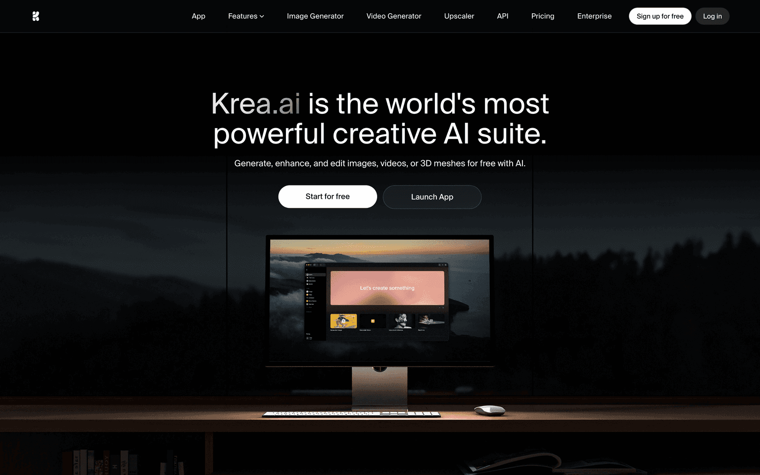 Krea AI ai art & image creation tool screenshot