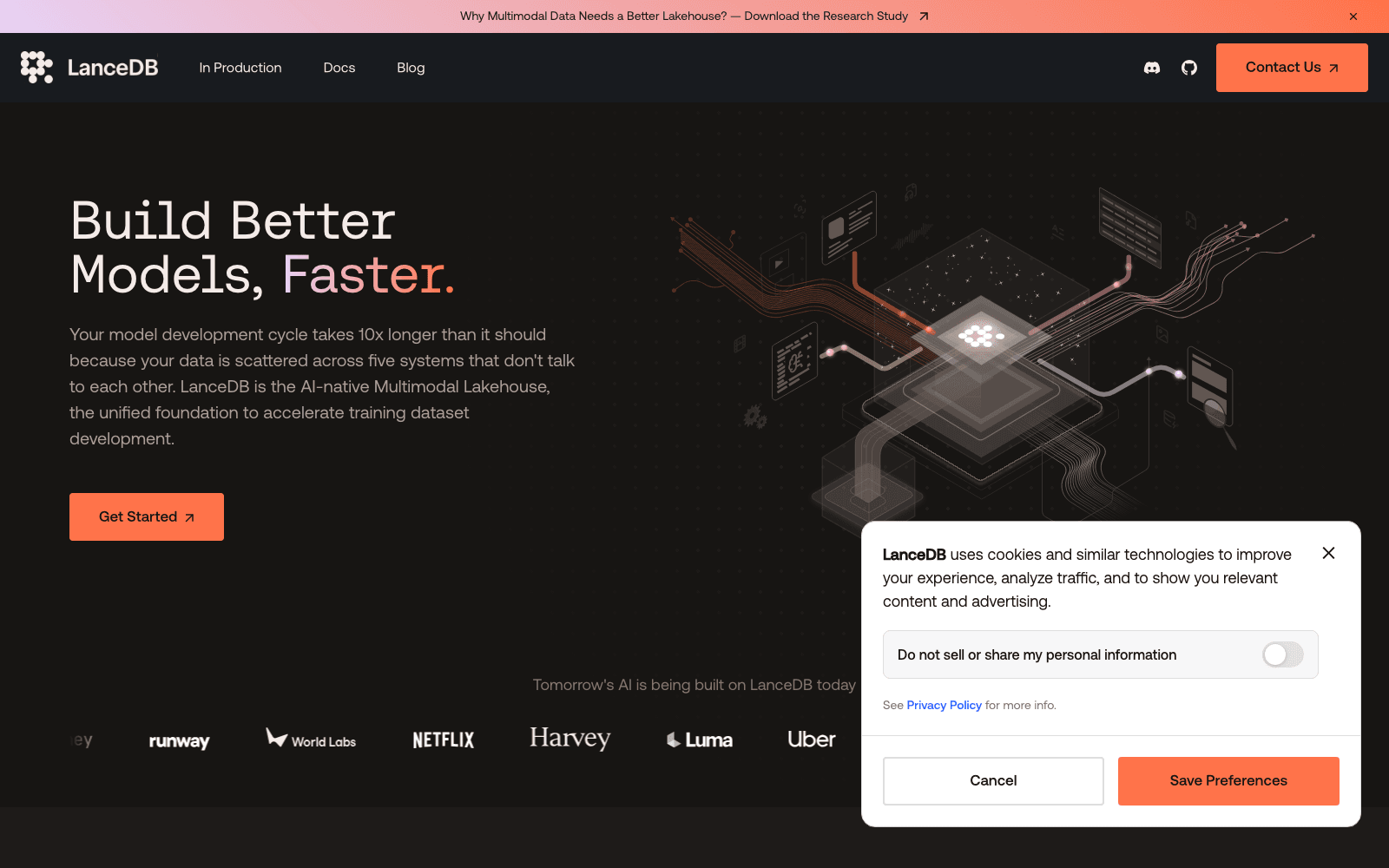 LanceDB vector dbs & rag tool screenshot