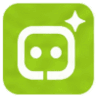 Image 2 app logo, a green rounded square with a white robot face and a sparkle