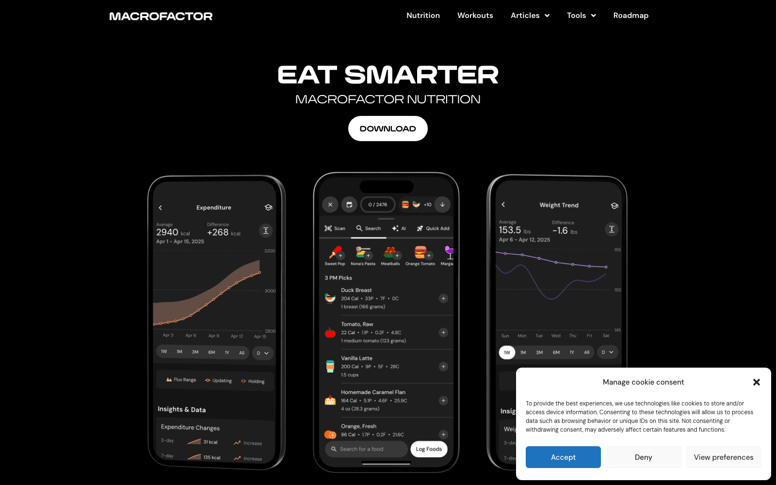 MacroFactor fitness & lifestyle tool screenshot