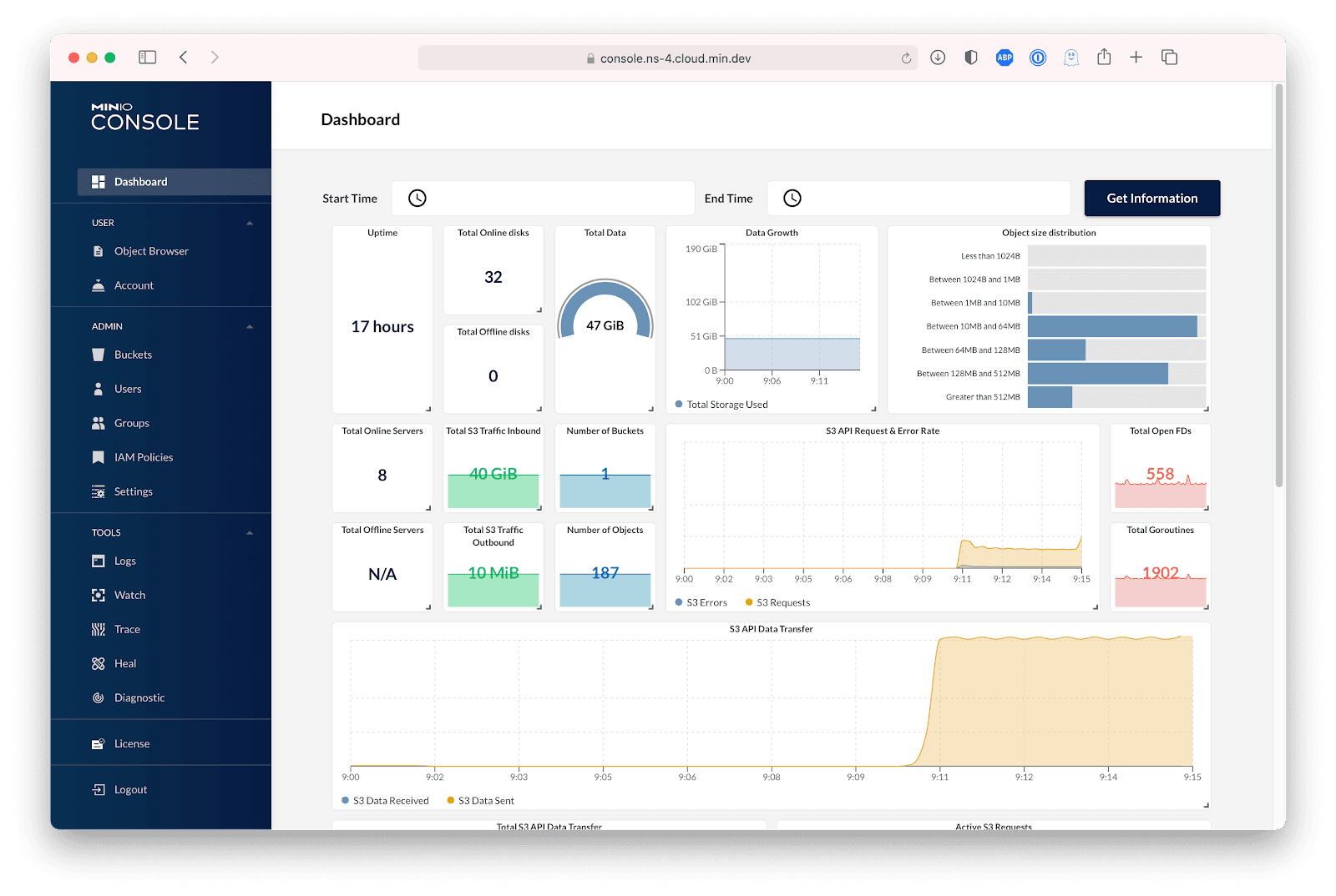 MinIO ai infrastructure tool screenshot 2