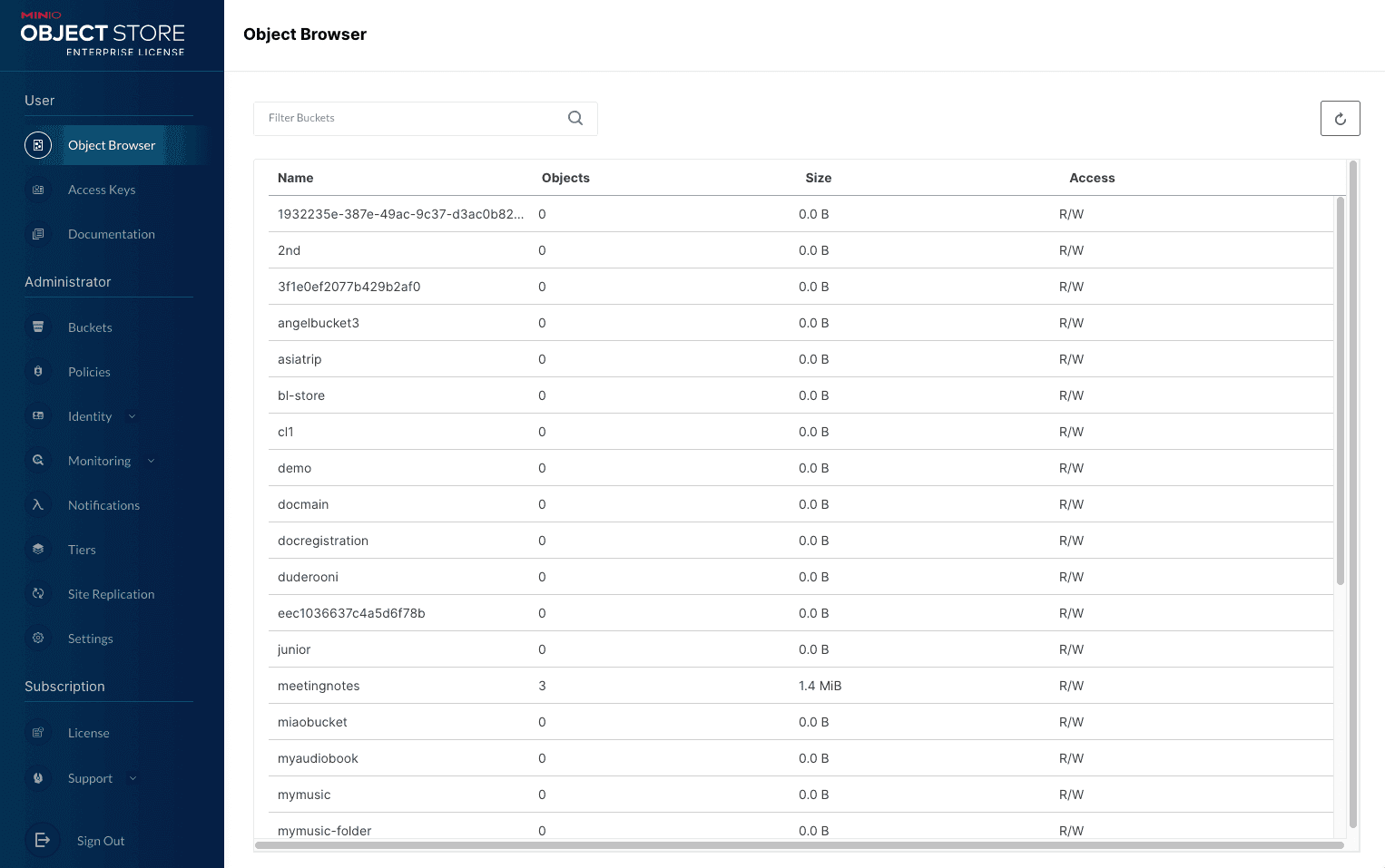 MinIO ai infrastructure tool screenshot 3