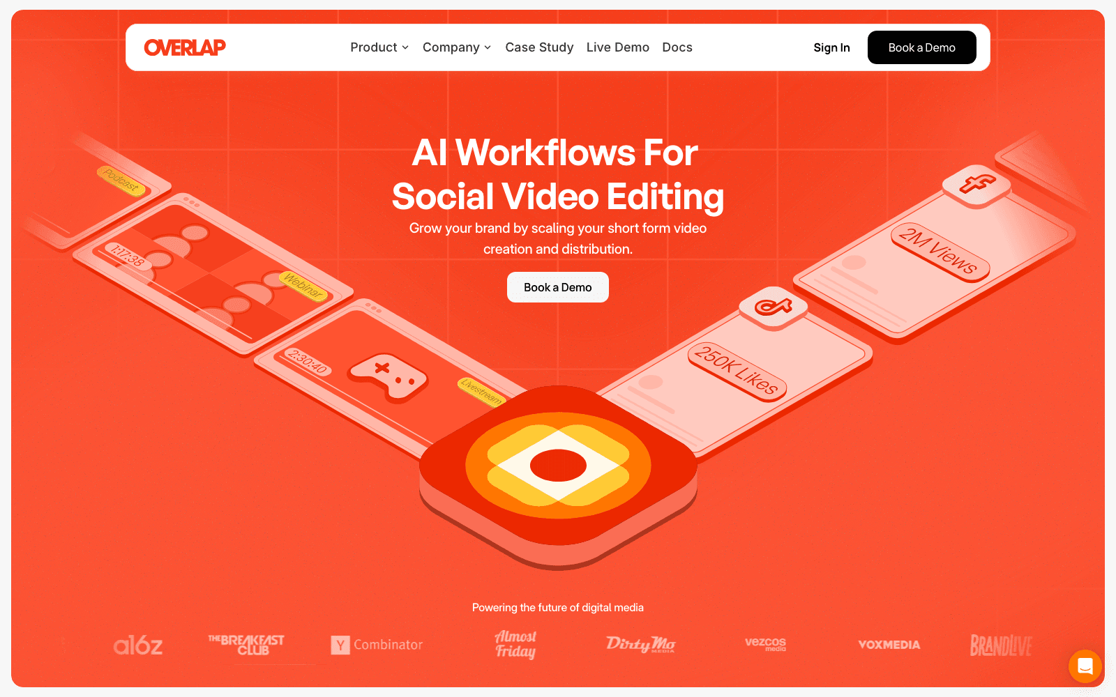Overlap video creation tool screenshot