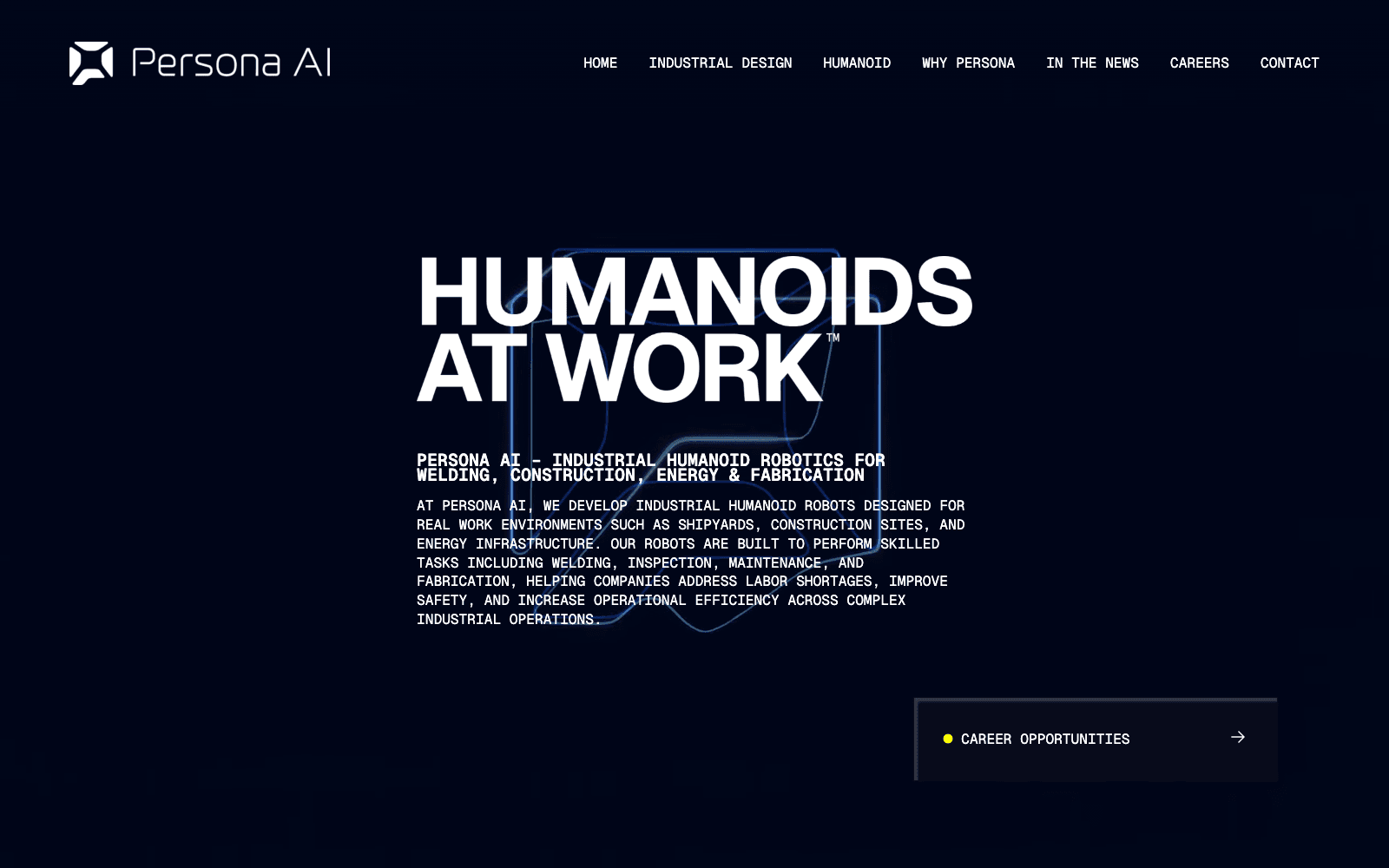 Persona AI ai/ml models tool screenshot