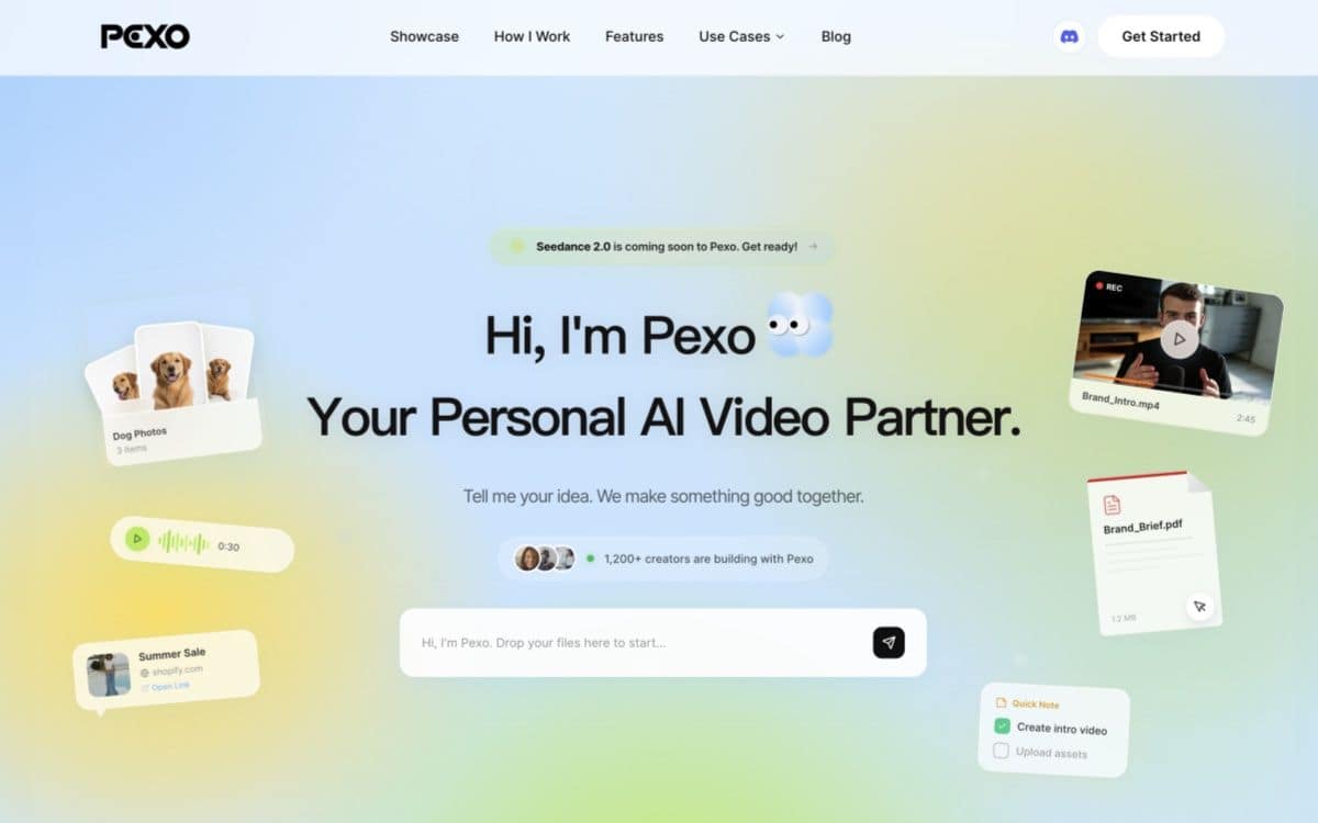 Pexo video creation tool screenshot