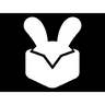 V2Fun logo, a white rabbit character mark on black for the AI 3D character creation platform