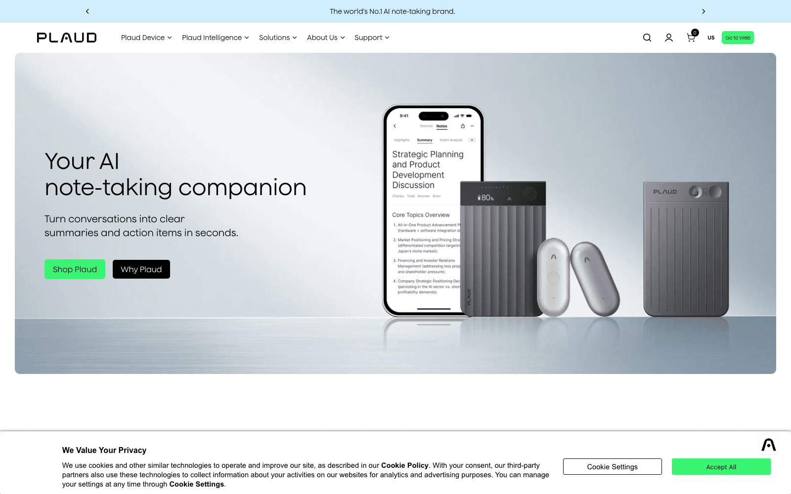 Plaud Note productivity tool screenshot