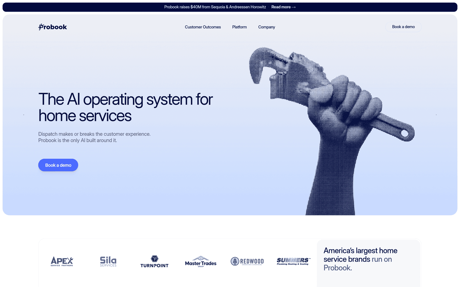Probook product interface dashboard screenshot homepage view
