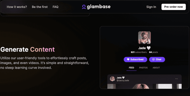 Create and Monetize Virtual Influencers with Glambase