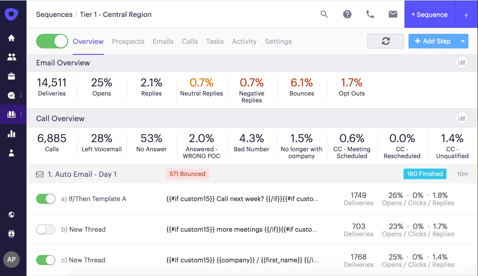 Outreach.io sales & revops tool screenshot 3