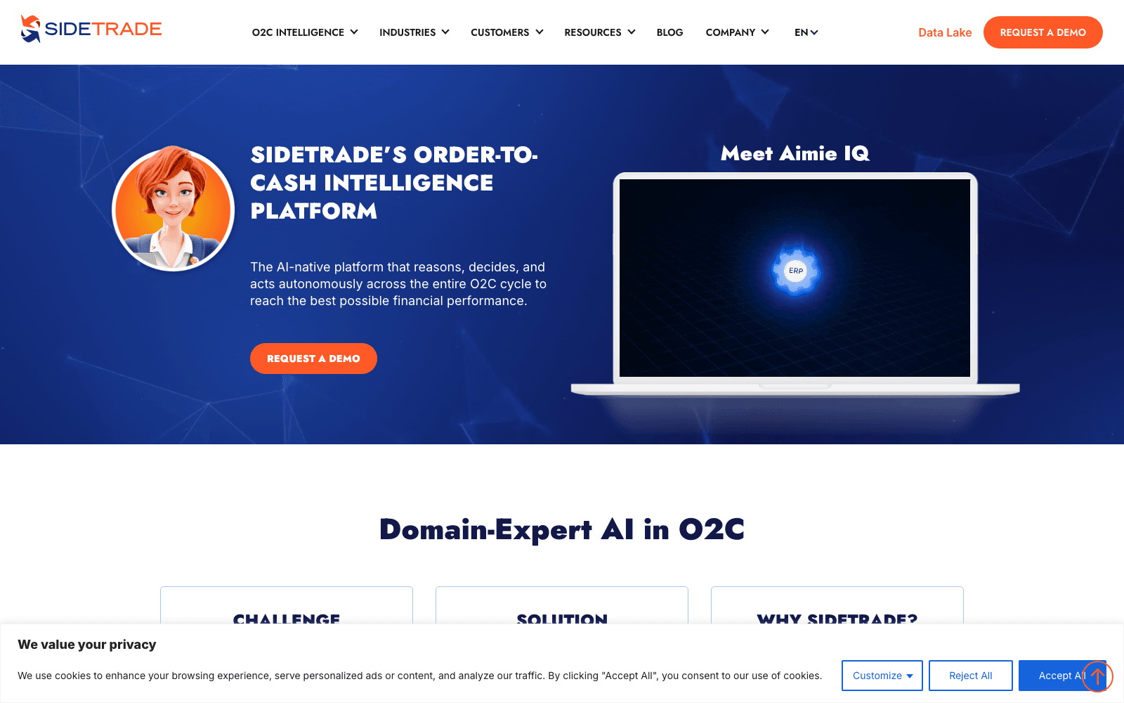 Sidetrade finance & trading tool screenshot