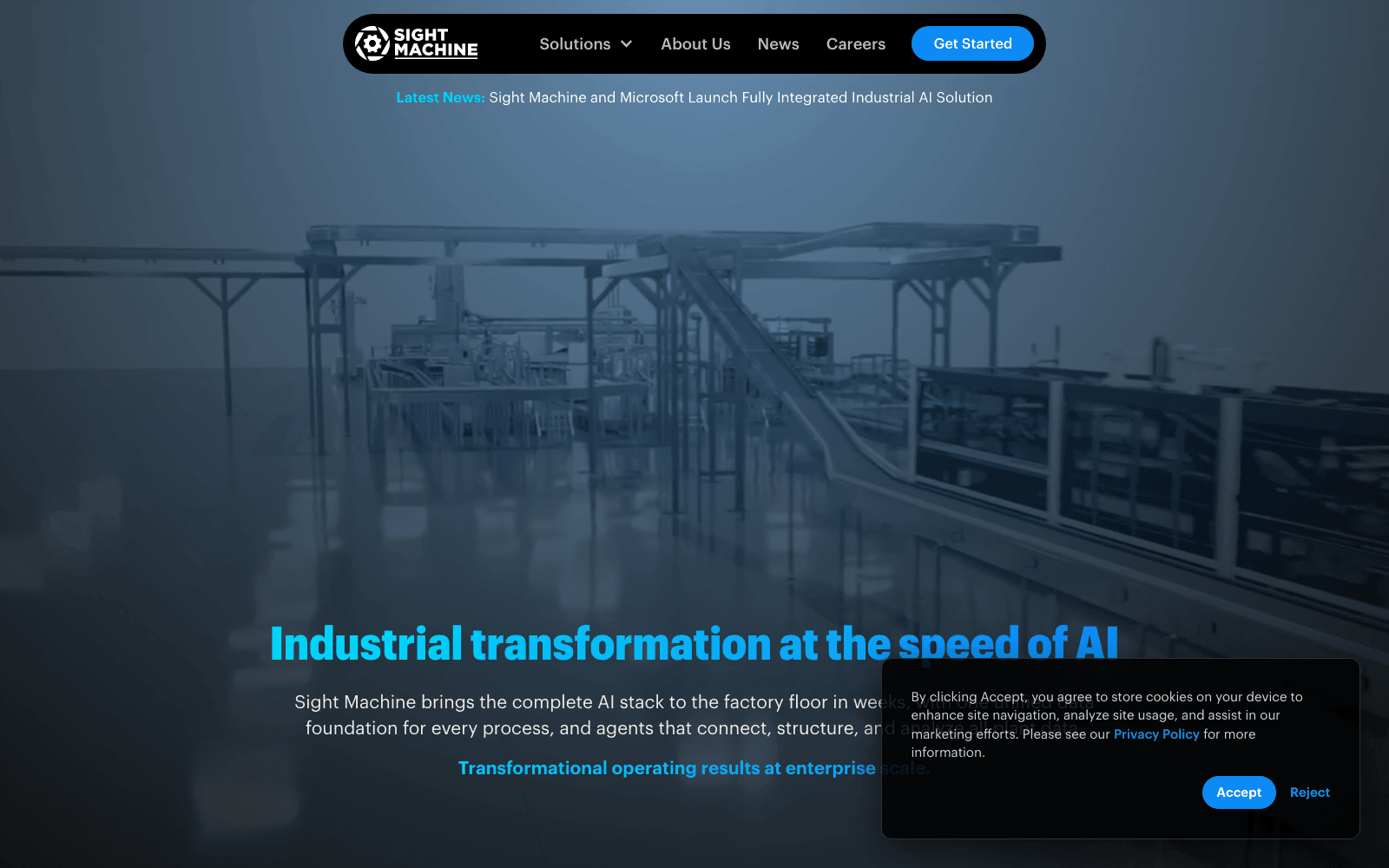 Sight Machine ai infrastructure tool screenshot