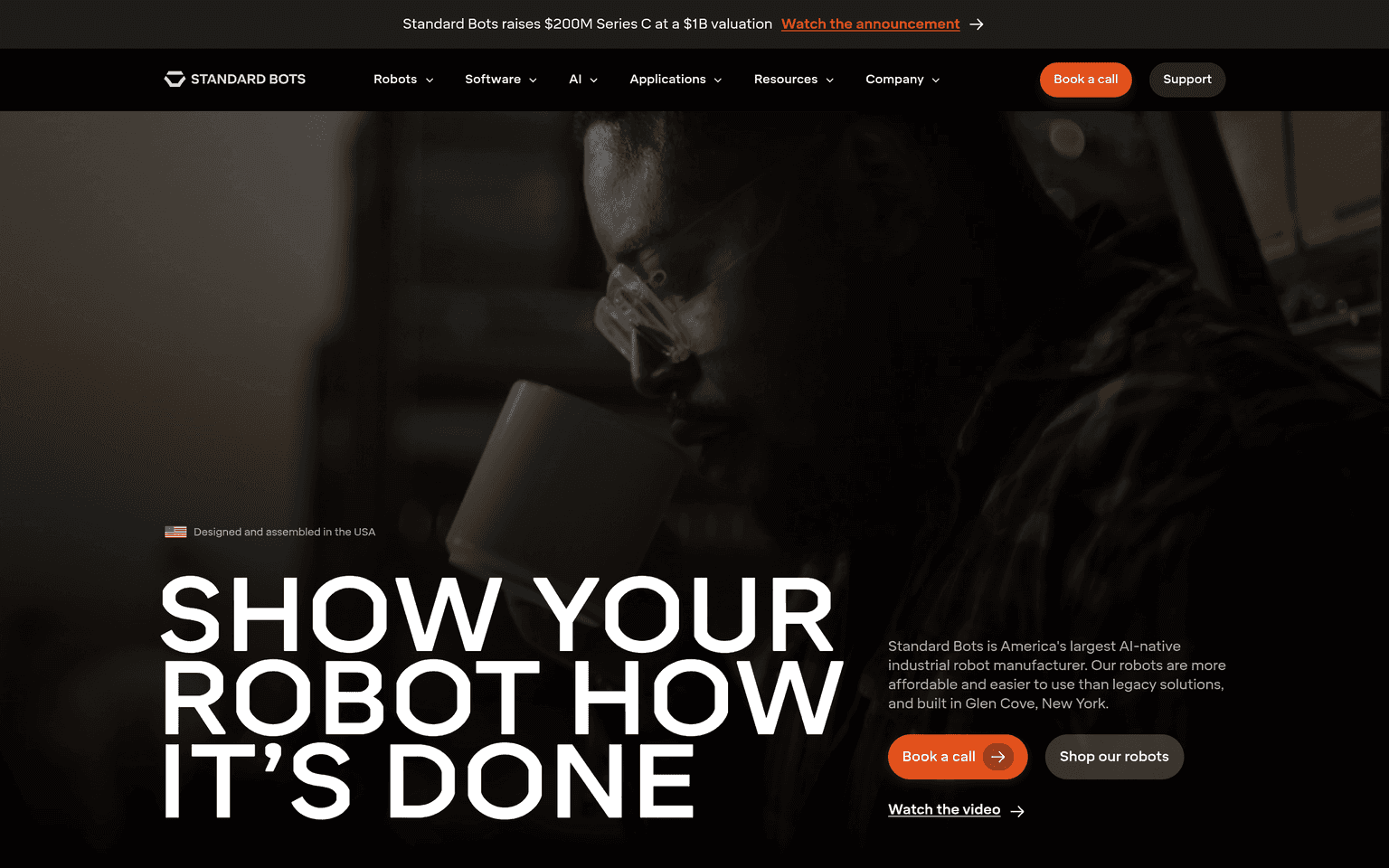 Standard Bots product interface dashboard screenshot homepage view