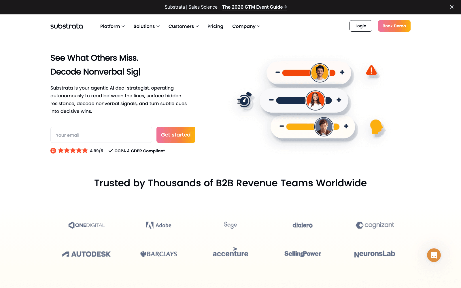Substrata sales & revops tool screenshot