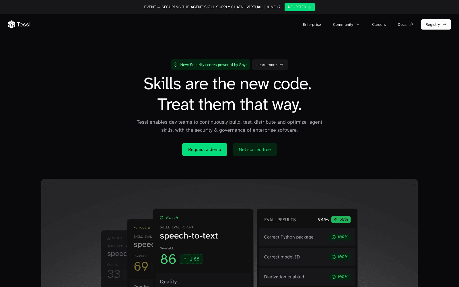 Tessl coding assistants tool screenshot