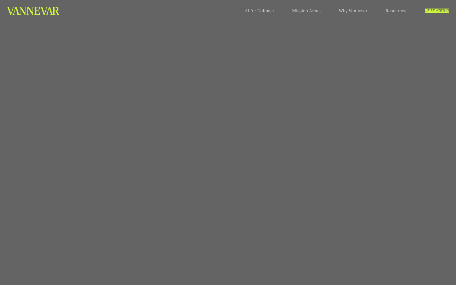 Vannevar Labs security & governance tool screenshot