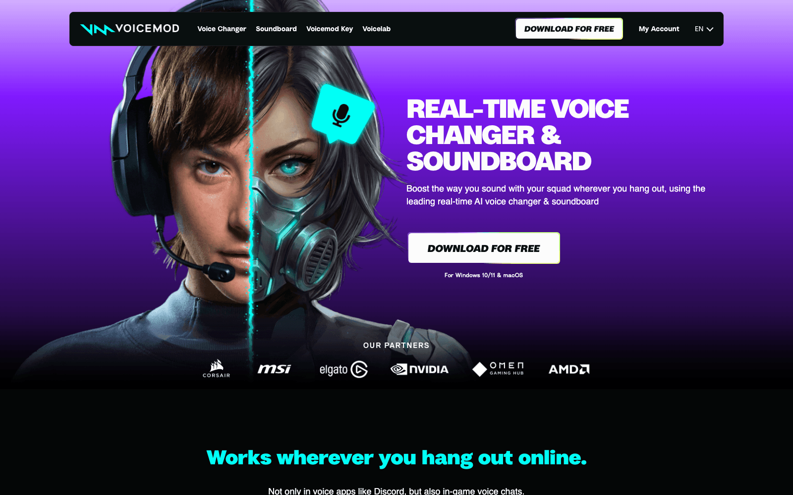 Voicemod voice ai tool screenshot