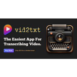 Vid2txt ai audio creation tool logo