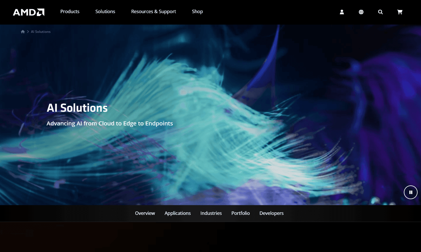 AMD AI Solutions Interface