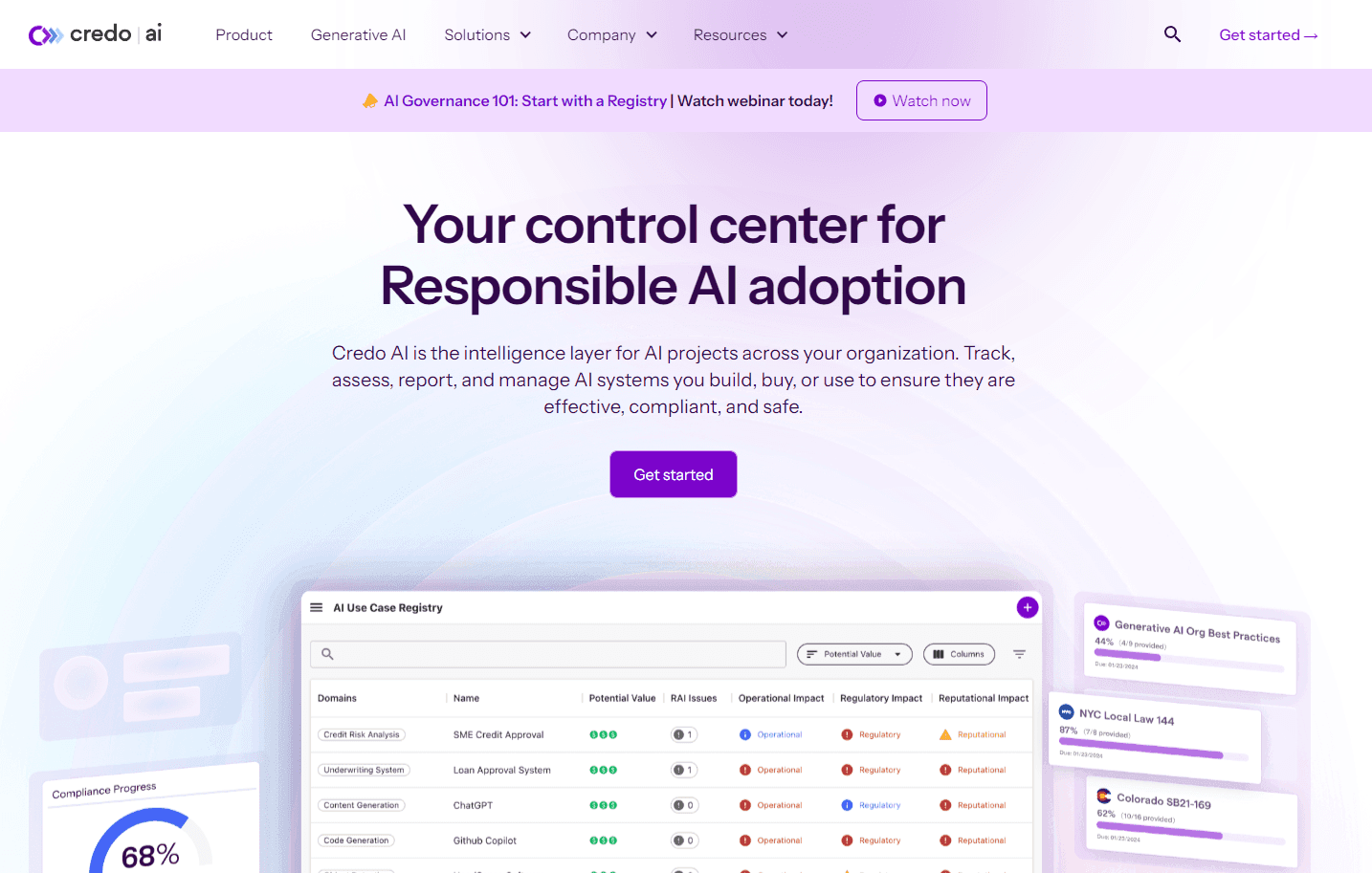 Credo AI platform interface