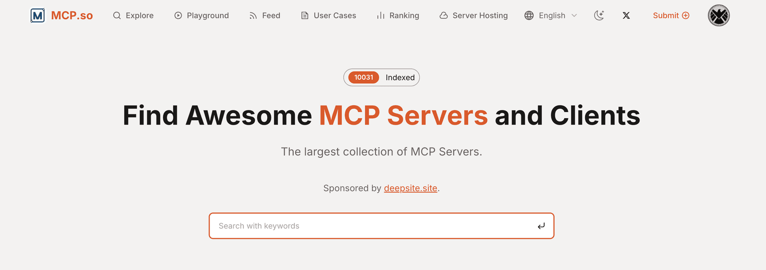 MCP.so developer tools tool screenshot
