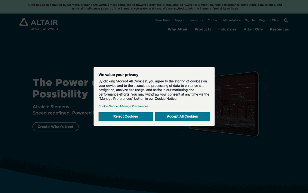 Altair: AI-Powered Simulation and Data Analytics