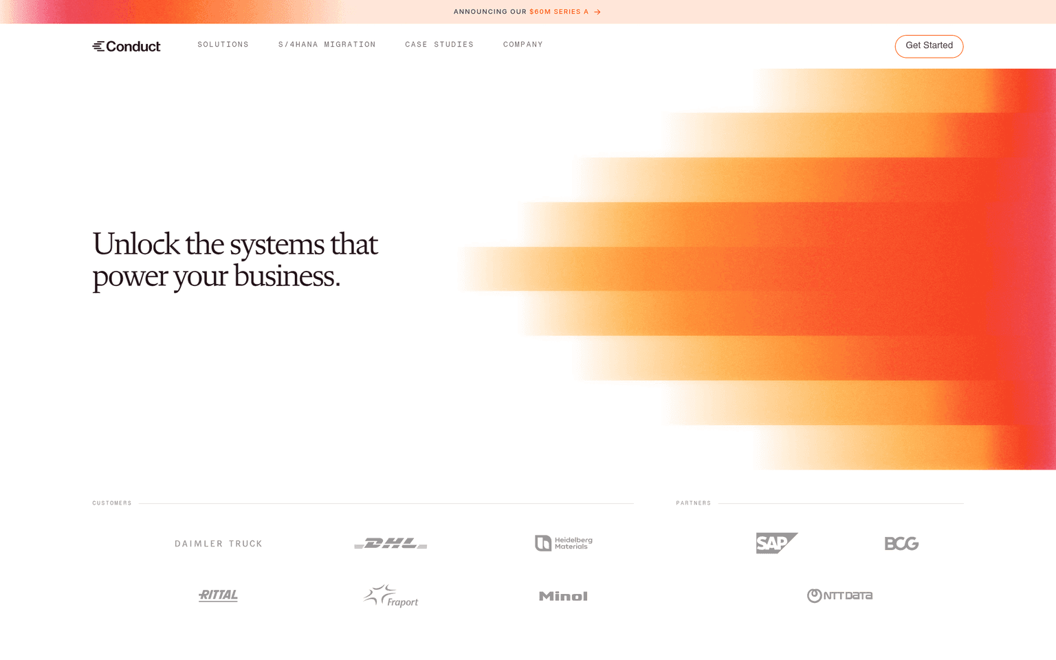 Conduct product interface dashboard screenshot homepage view