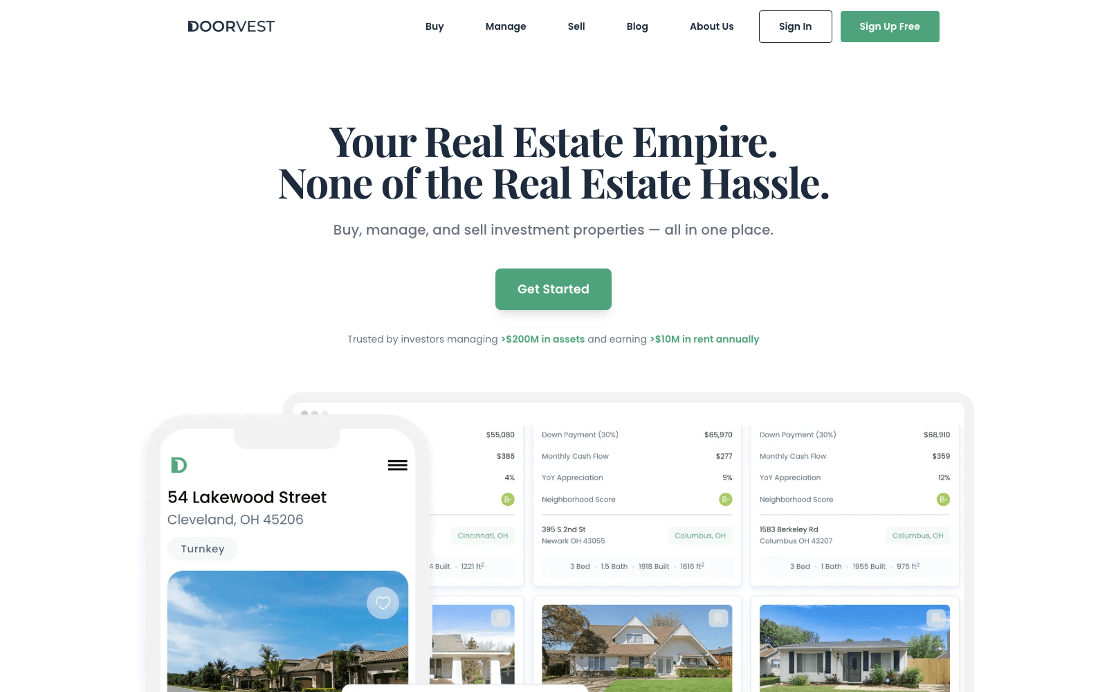 Doorvest real estate tool screenshot