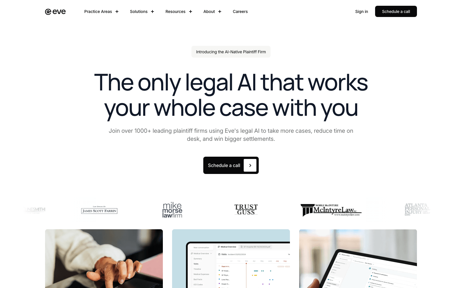 Eve legal assistant tool screenshot